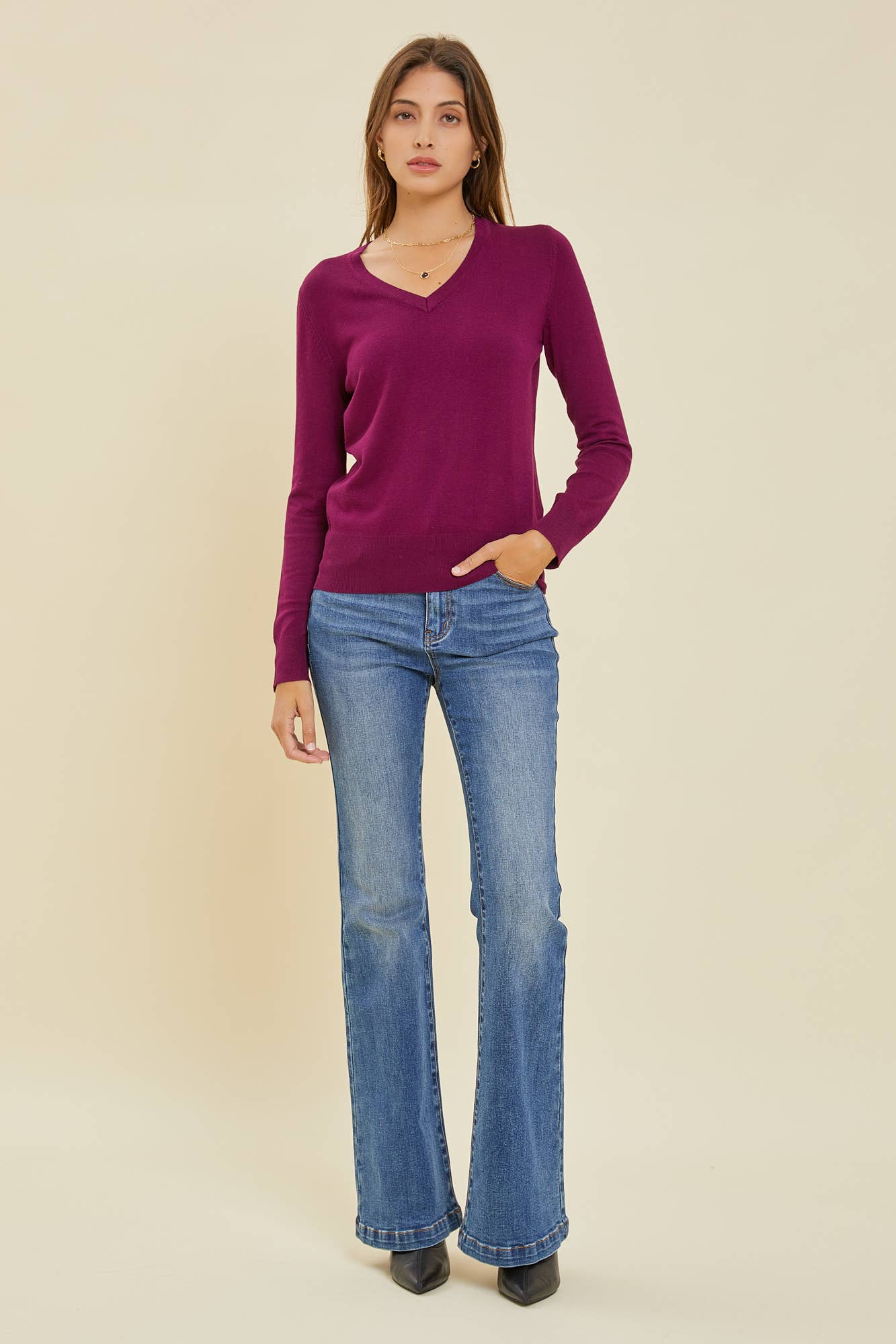 The Vera Sweater: Magenta / Small