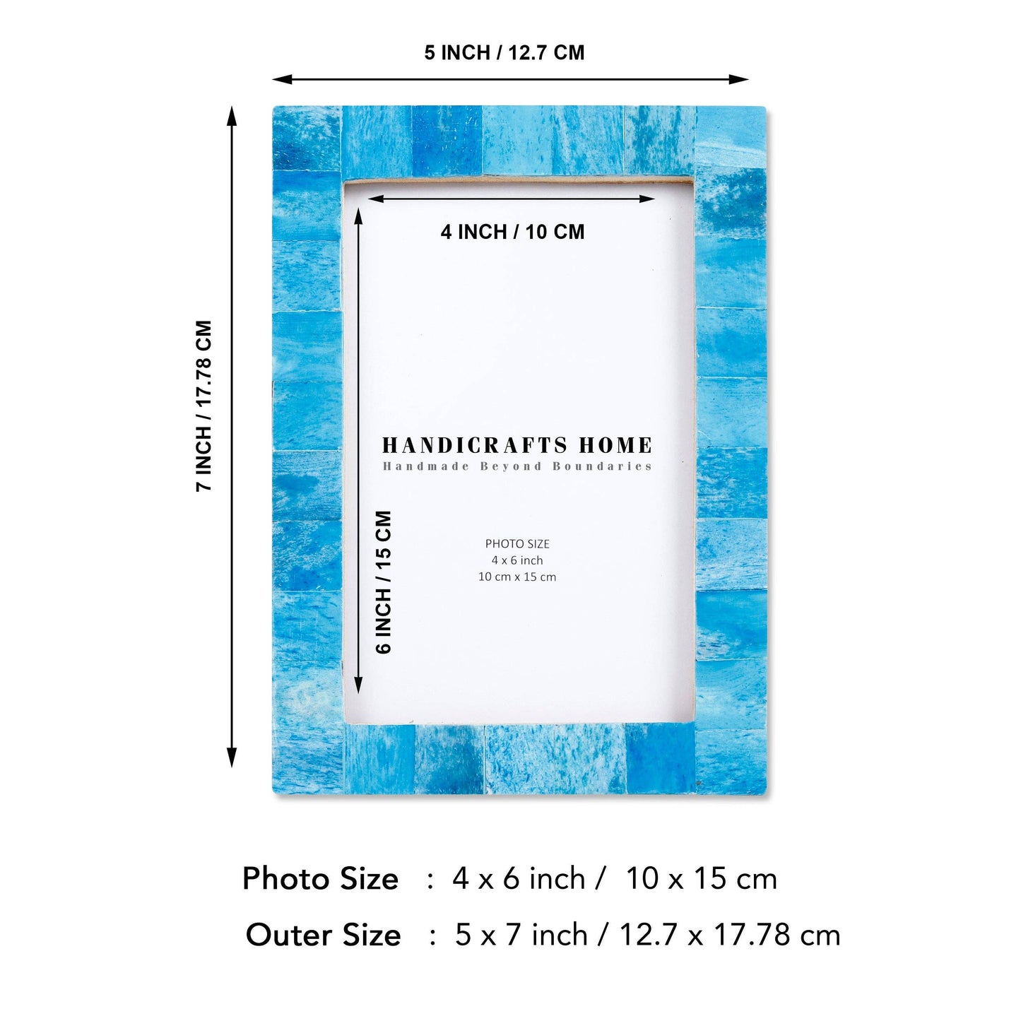 4" x 6" Photo Frame Turquoise Pack of 2: Turq