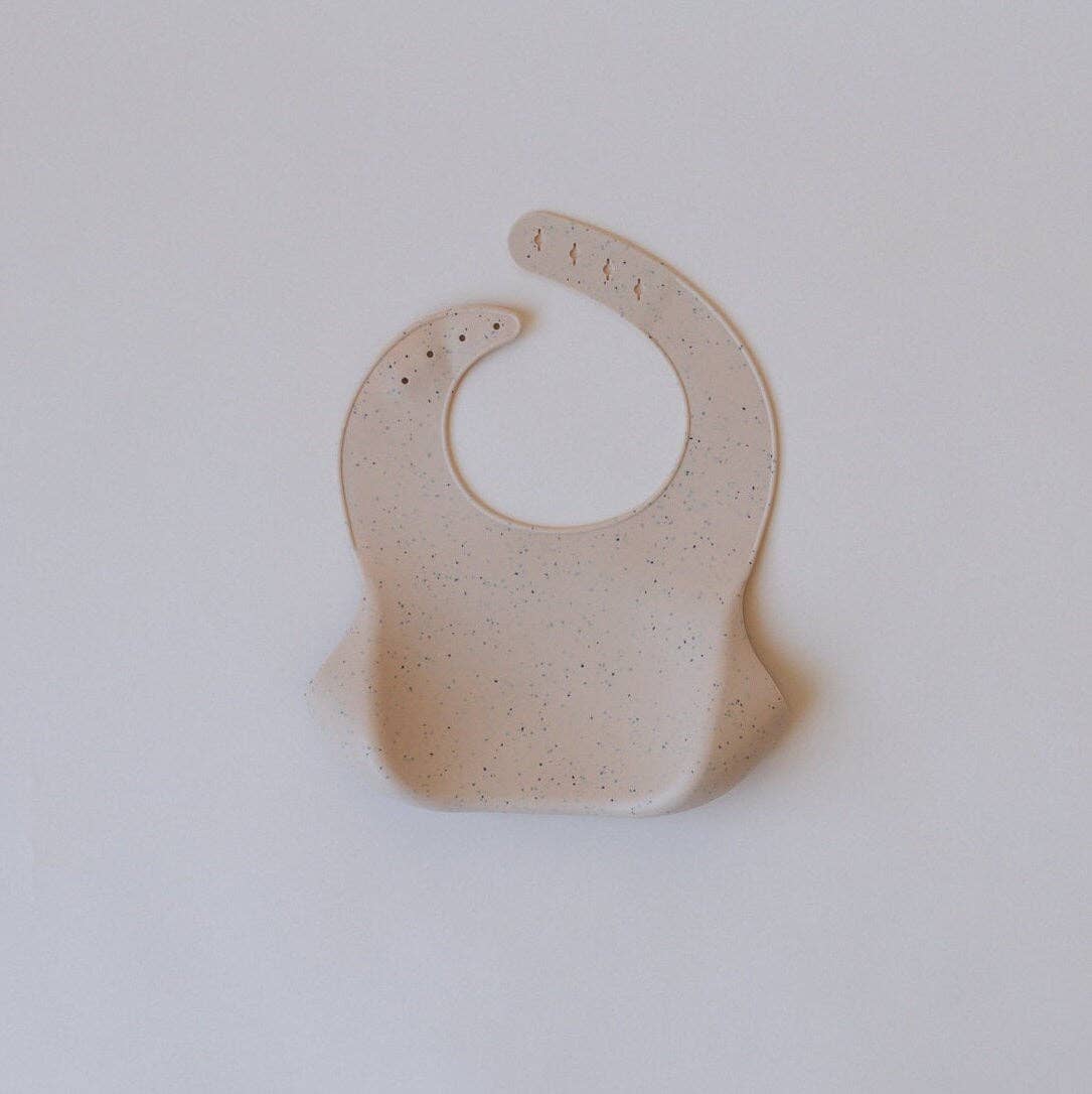 Speckled Silicone Bib: Sage Speckle
