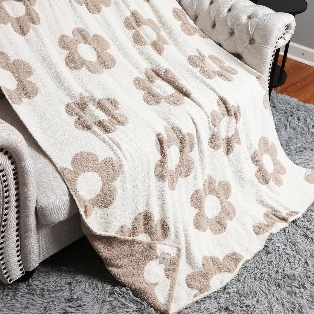 Daisy Throw Blanket : Beige