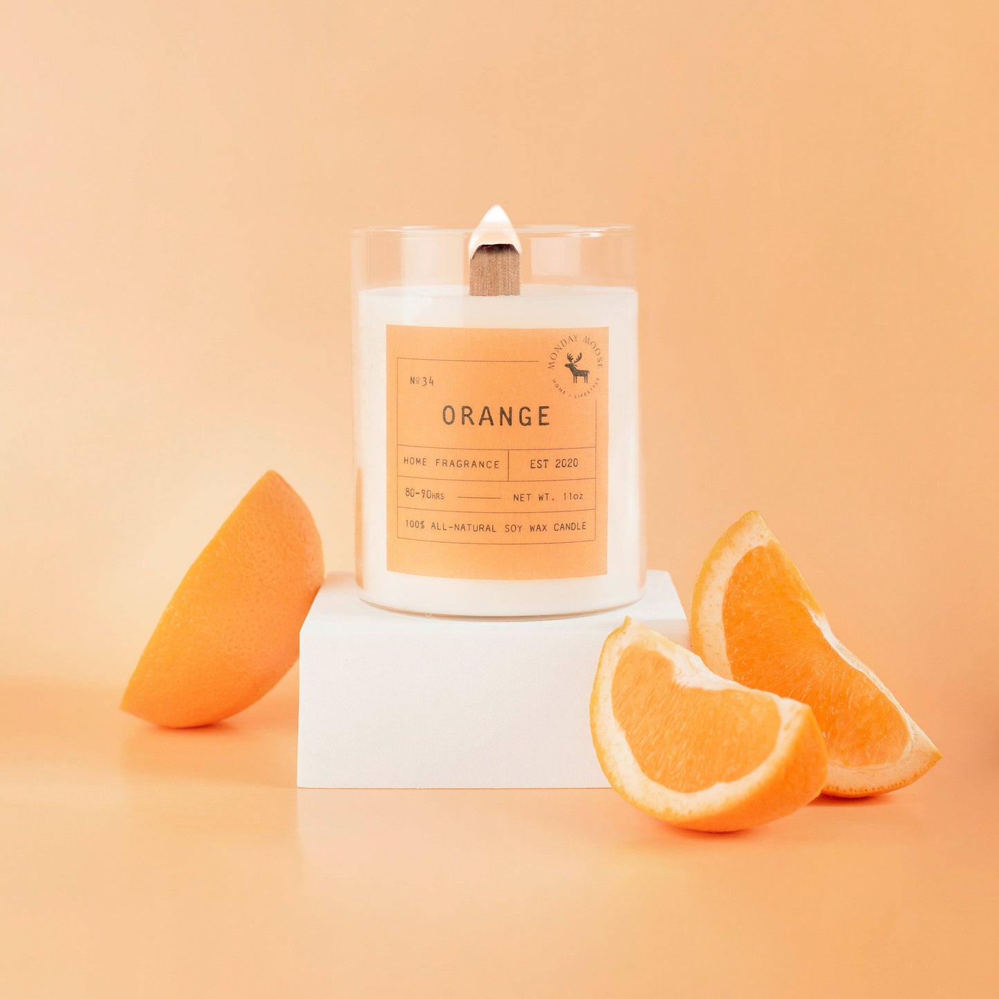 Sun Candle N. 34 (Orange, 11 oz.)