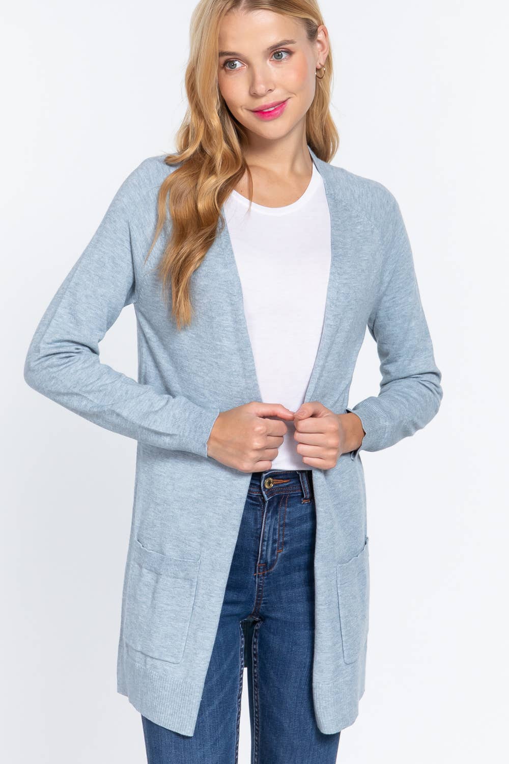 , SI-21342 RAGLAN SLV OPEN SWEATER CARDIGAN: BRG-wine-121403 / L