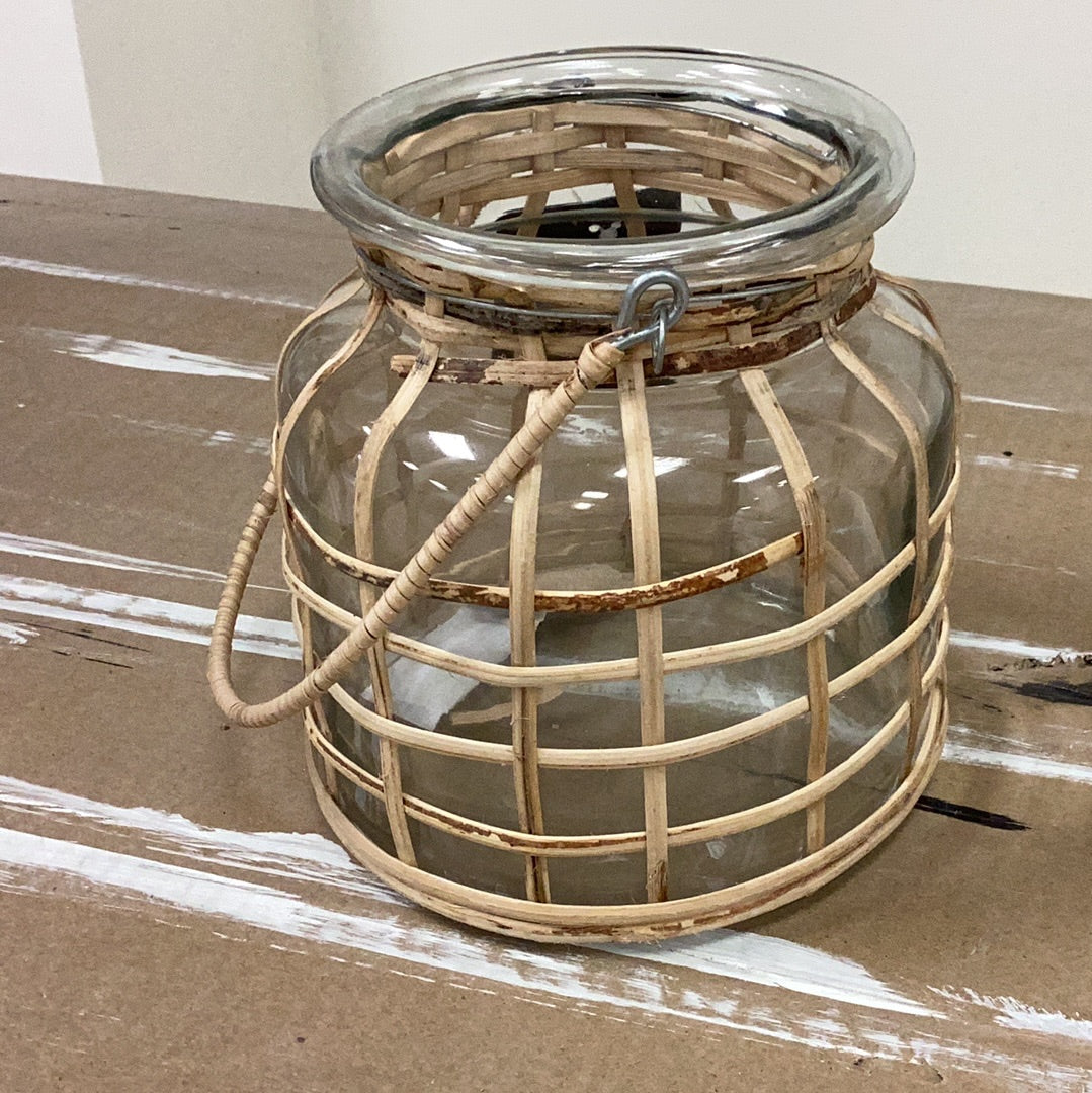 5.9” glass weave lantern