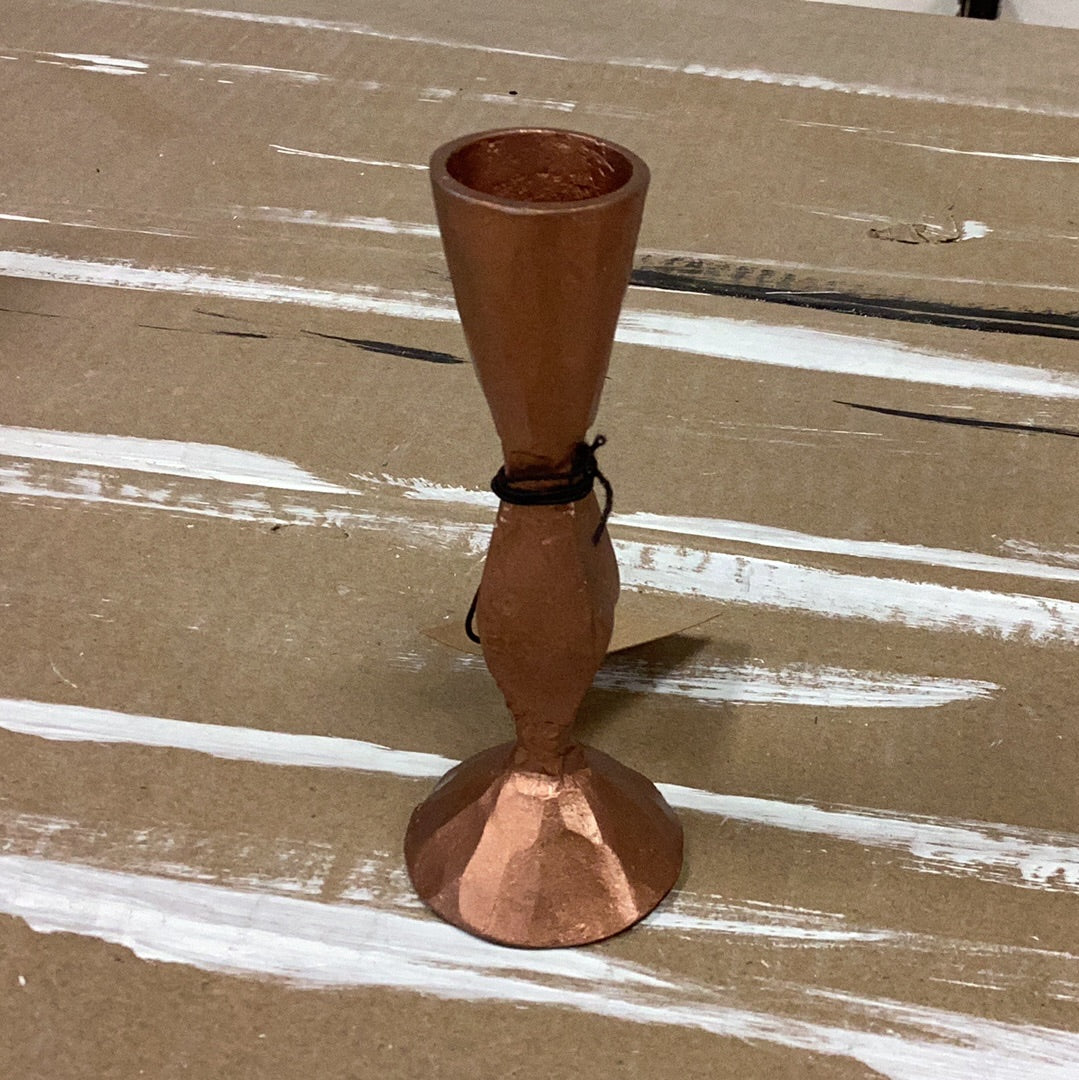 Hand forged iron taper holder