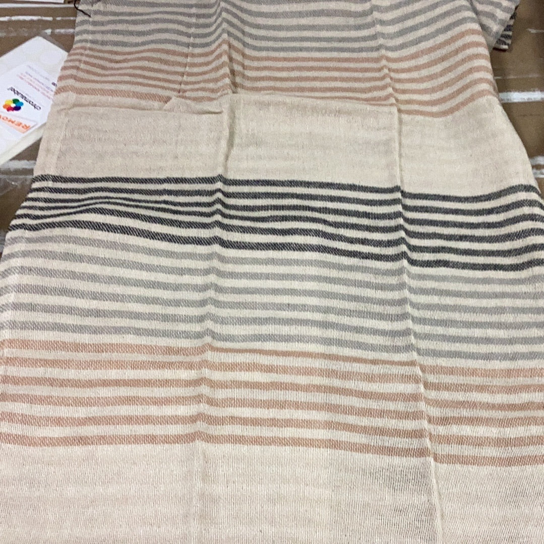 Woven cotton double cloth yarn dyed tea towel &fringe