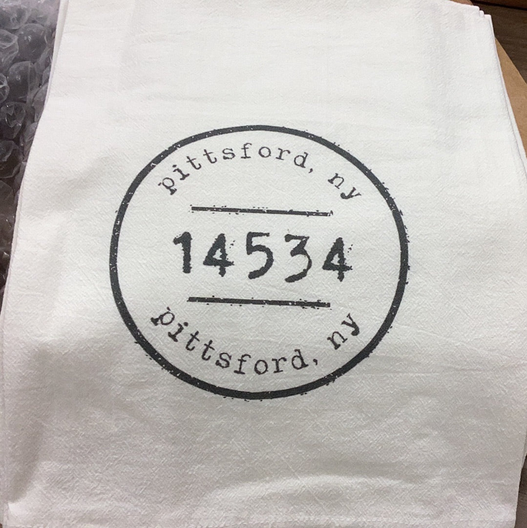 Postmark Stamp City/State/Zip - Custom Cotton Tea Towel