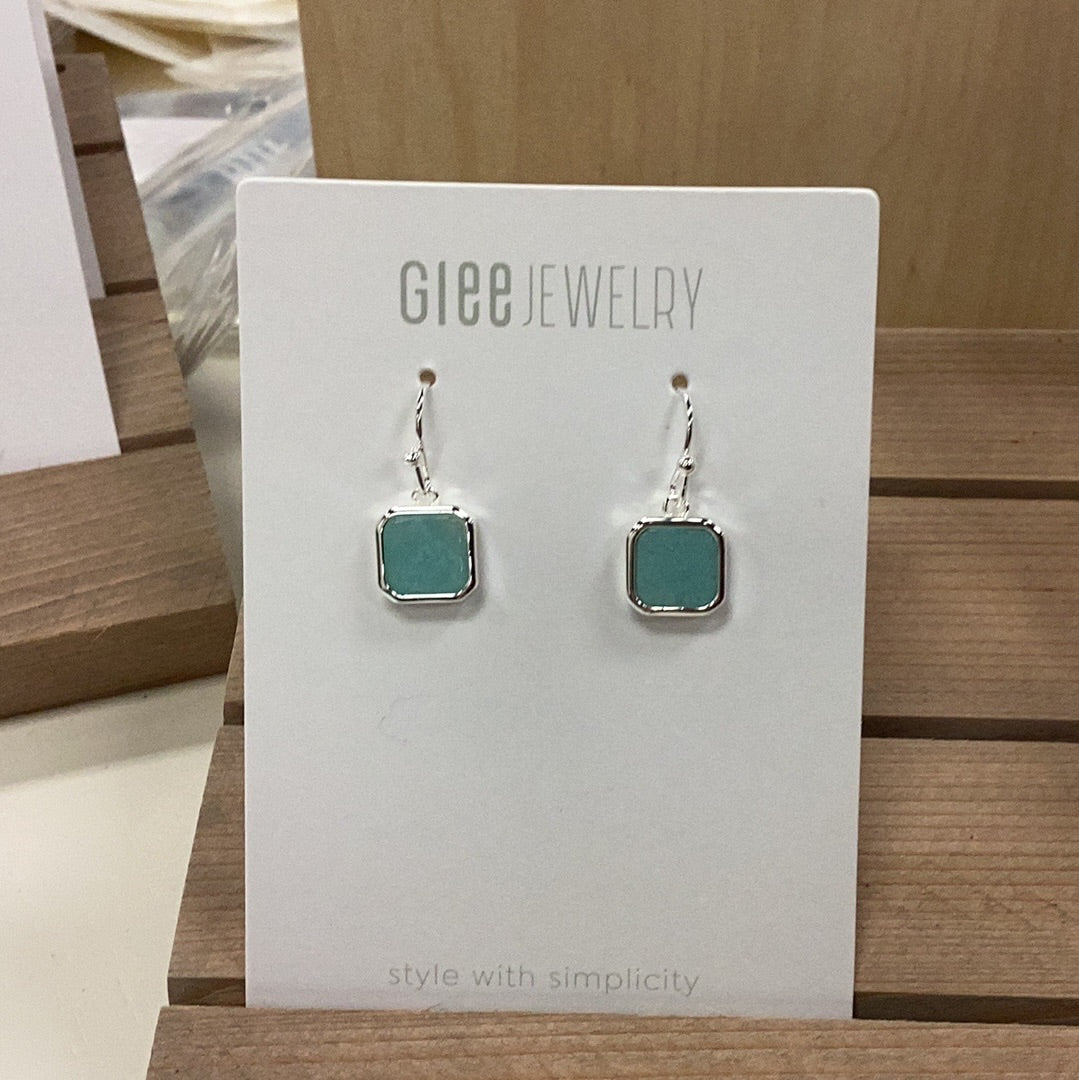 Florence earrings silver/ amazonite
