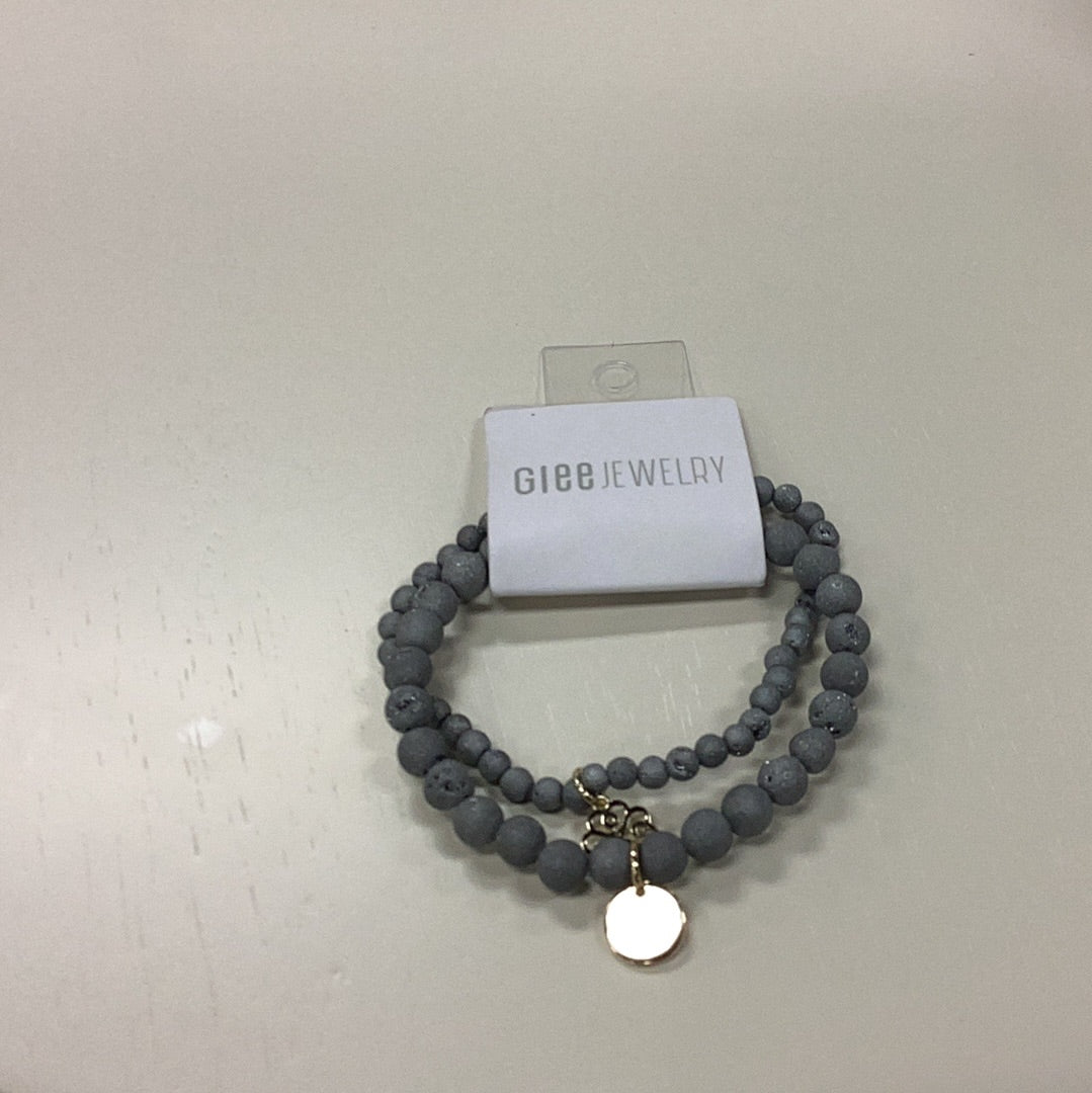Stackem Up bracelets gold/ grey druzy