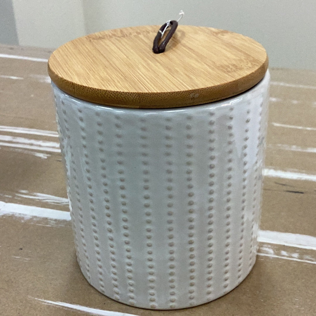 Inner 4.5” white canister with lid
