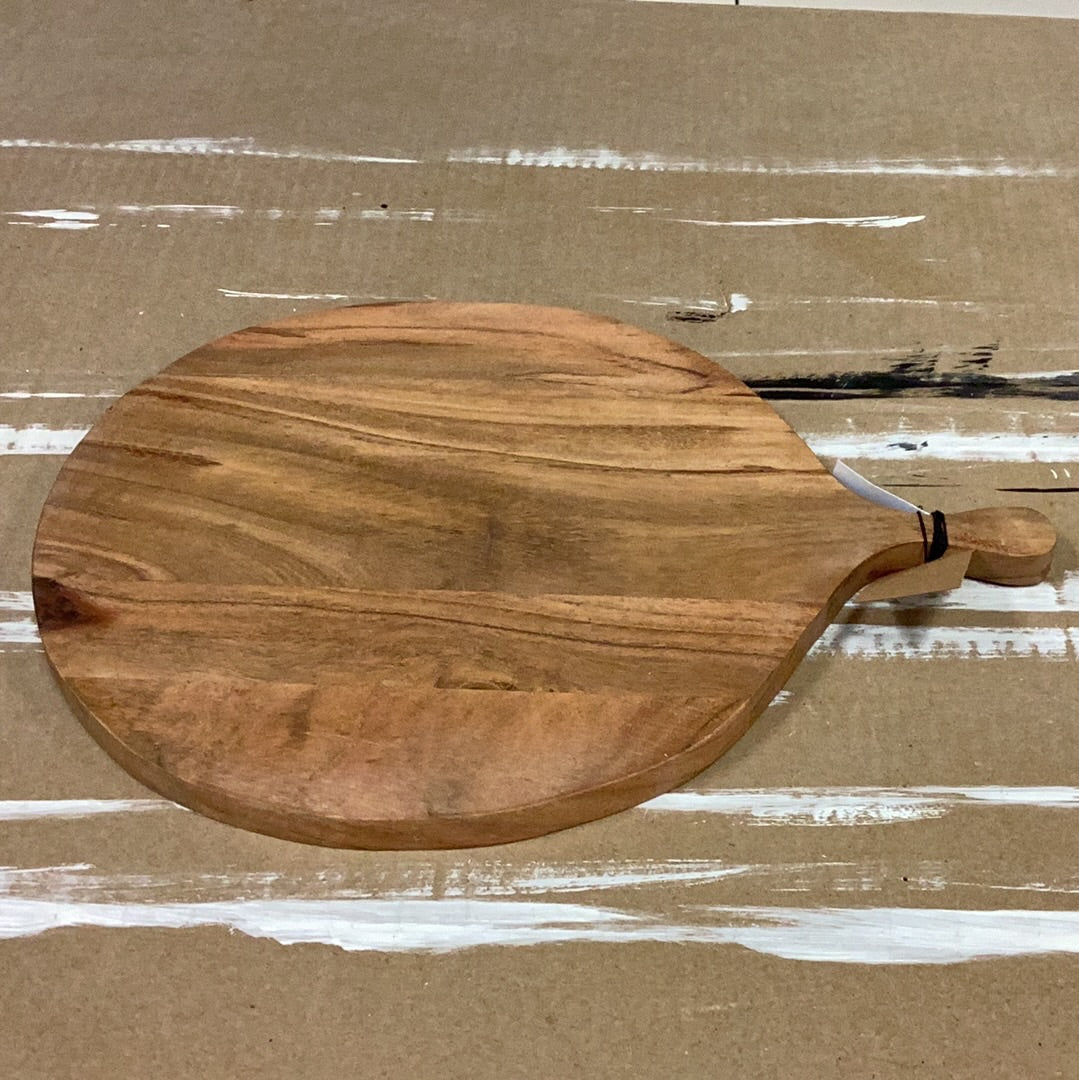 Acacia wood cheese cutting board with handle