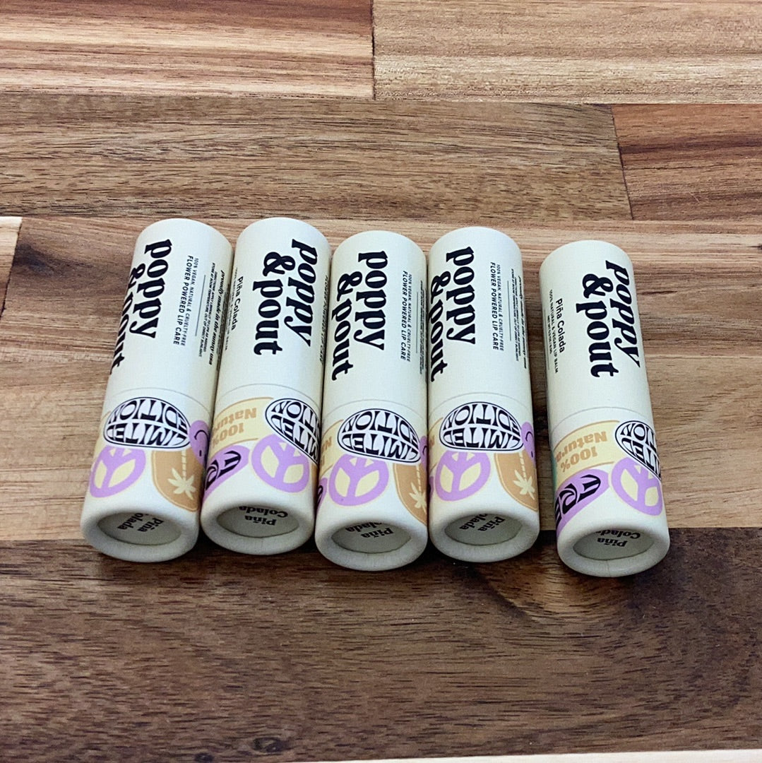 Poppy & pout flower powered lip care pina colada