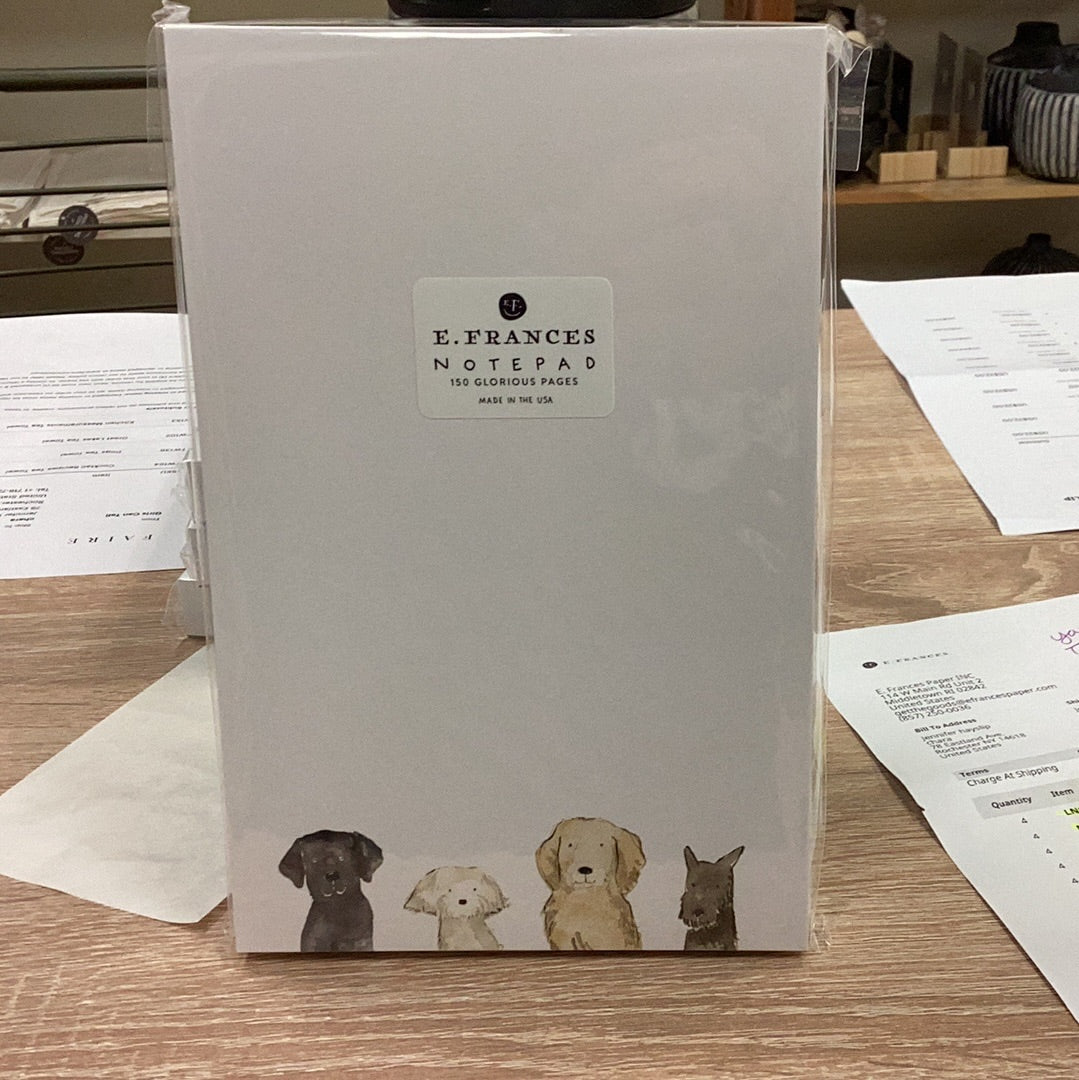 E. Frances dog notepad large