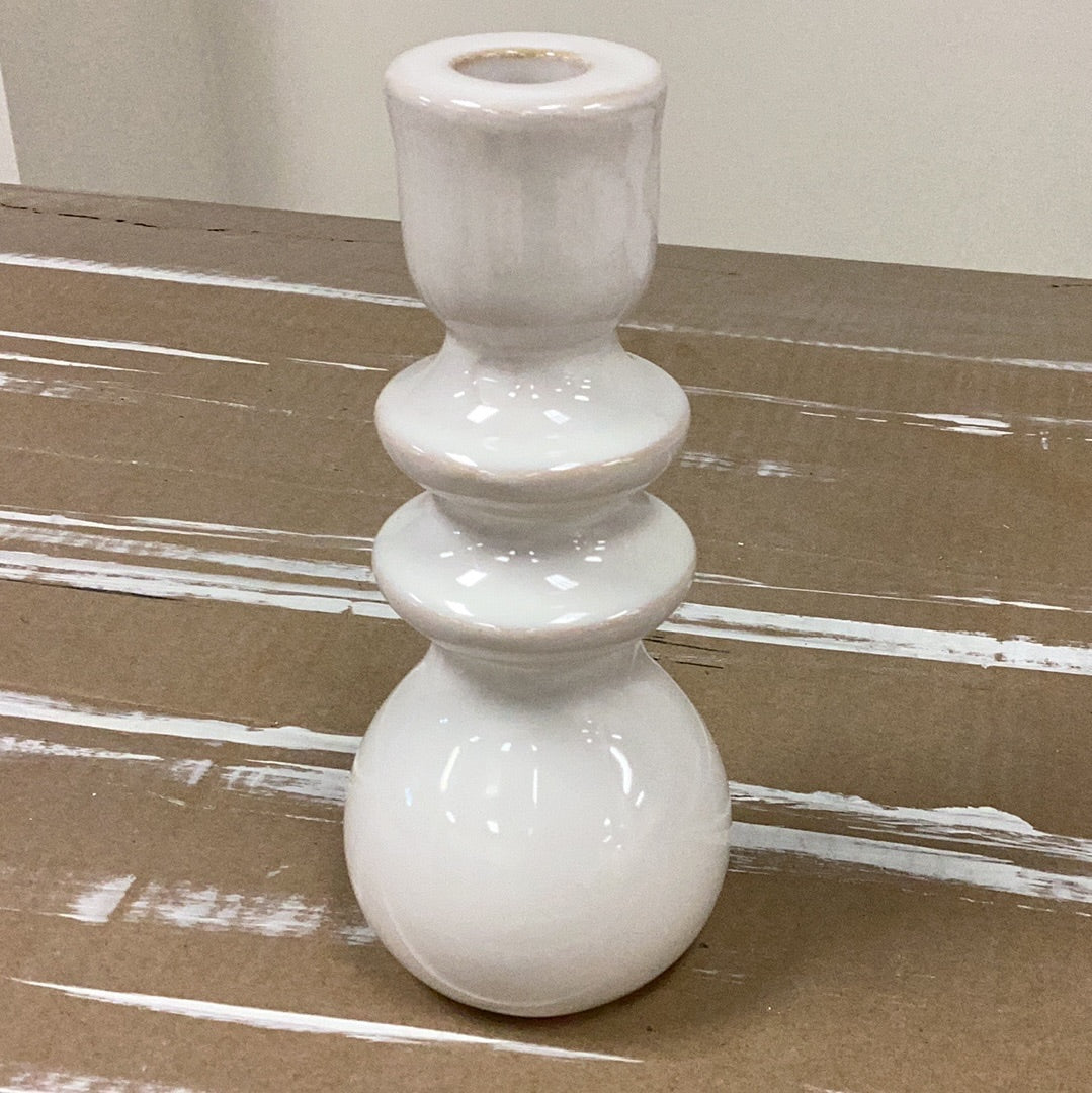 Inner 7.48” white ceramic candleholder