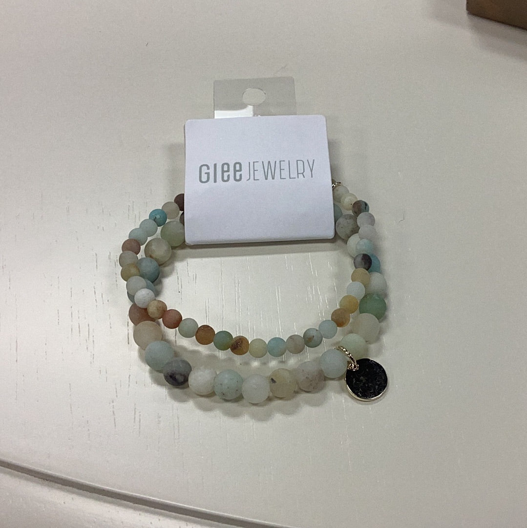 Stackem Up bracelets gold/ amazonite