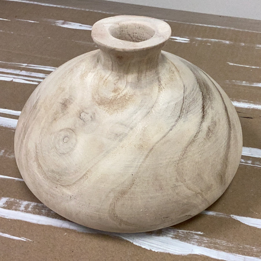 Paulownia wood vase