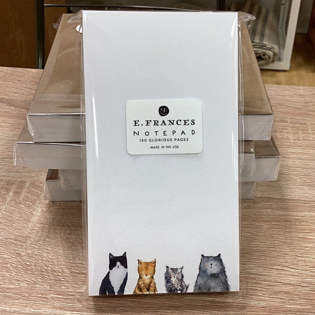 E. Frances cats notepad