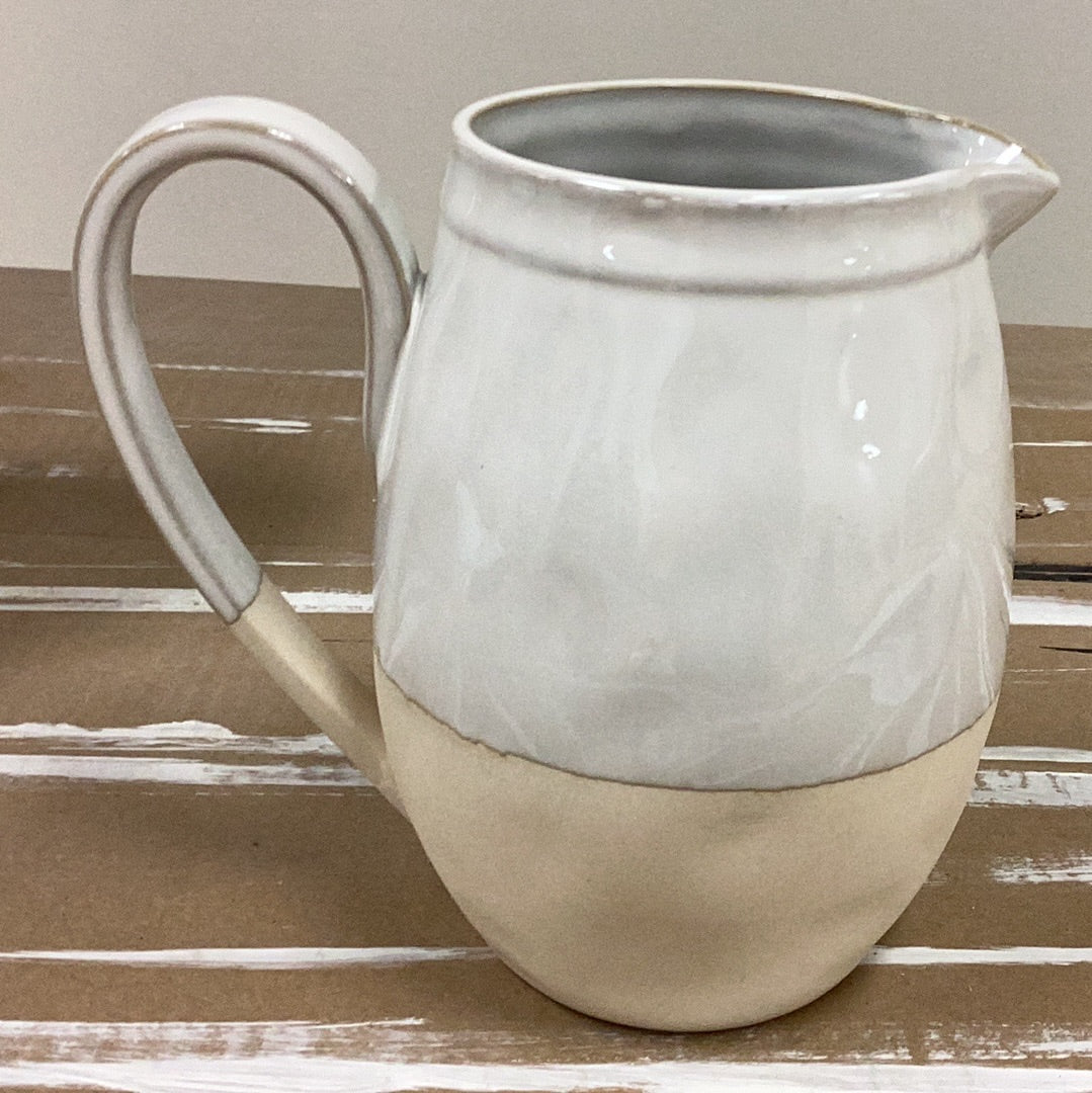 Stoneware pitcher with glaze