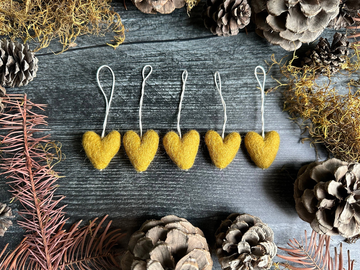 Felted Wool Mini Heart Ornament