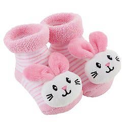 Bunnie Rattle Socks 3-12mo