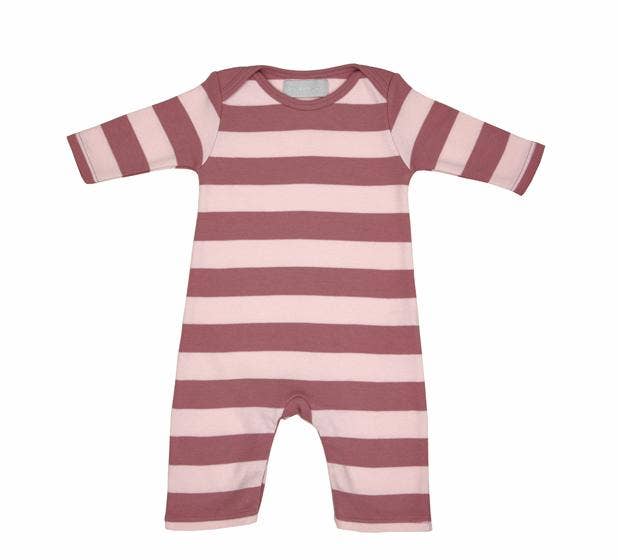 Vintage Powder Pink Striped All in One