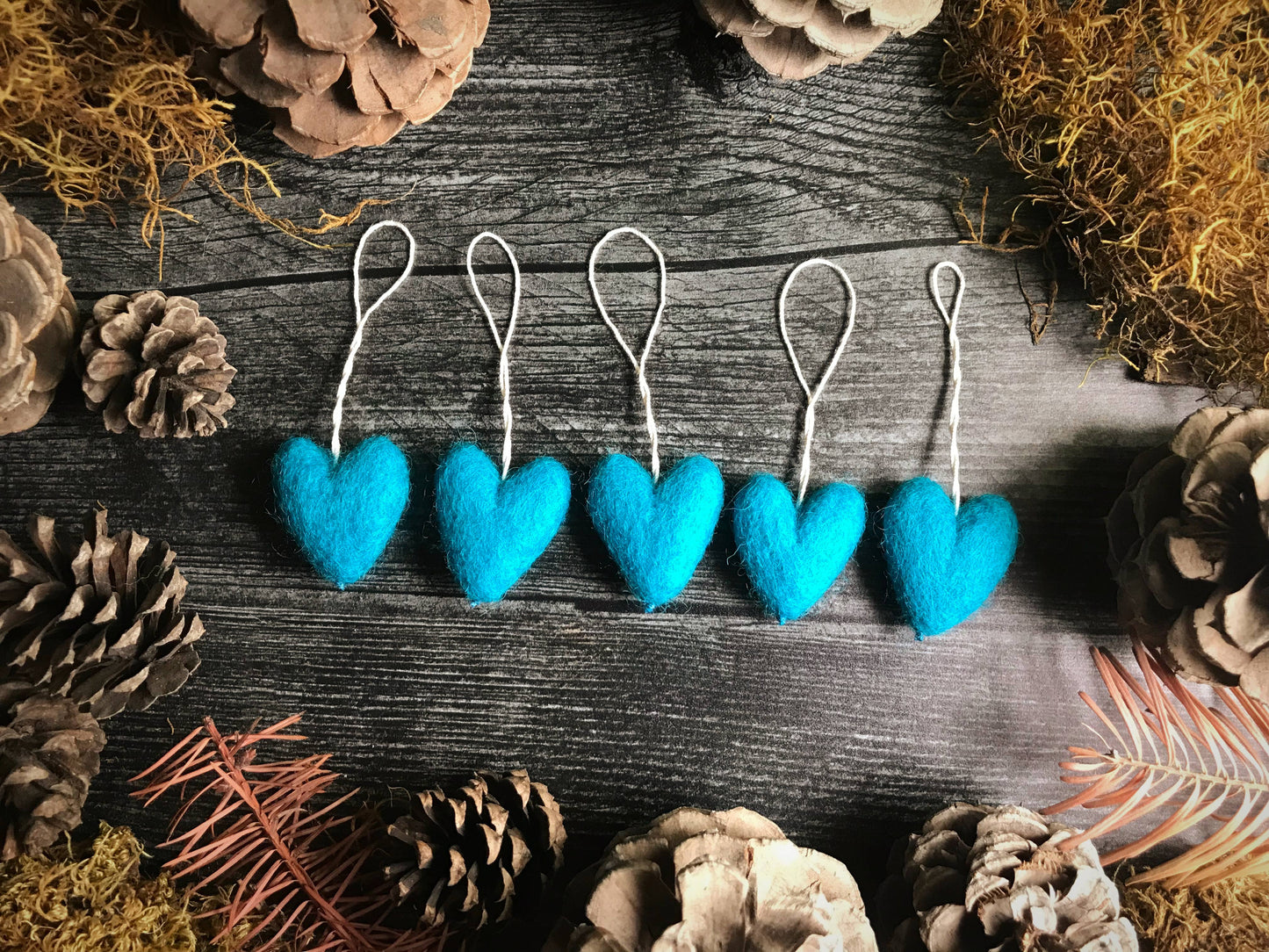 Felted Wool Mini Heart Ornament