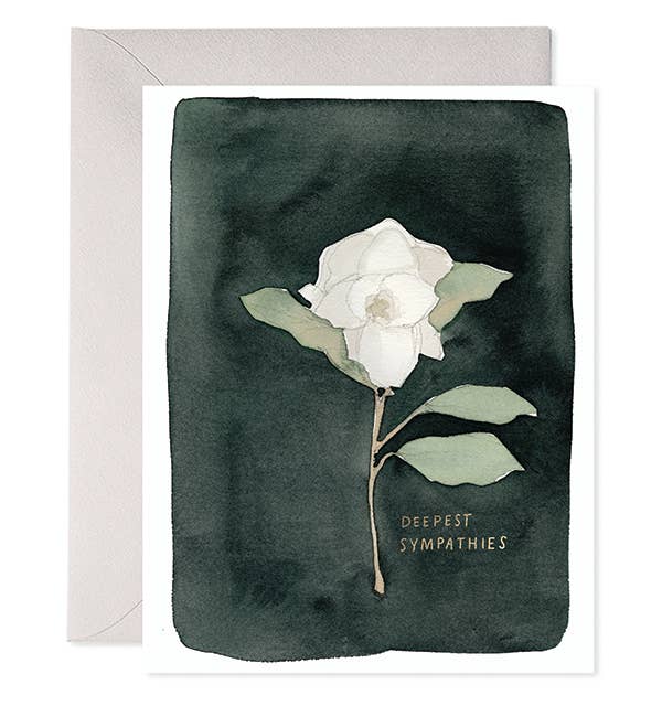 White Flower | Sympathy & Condolence Card…deepest sympathies
