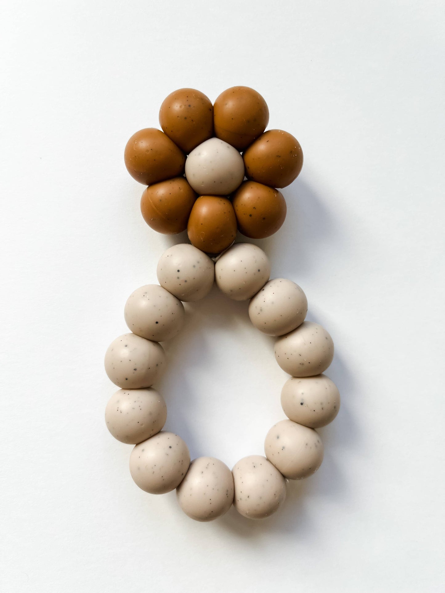 Silicone Flower Teether - Speckled Rust