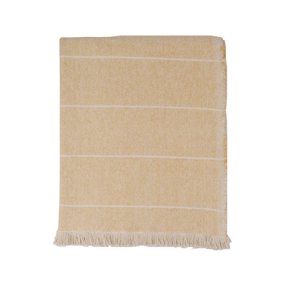 Brushed Wild Stripe Throw- Honey