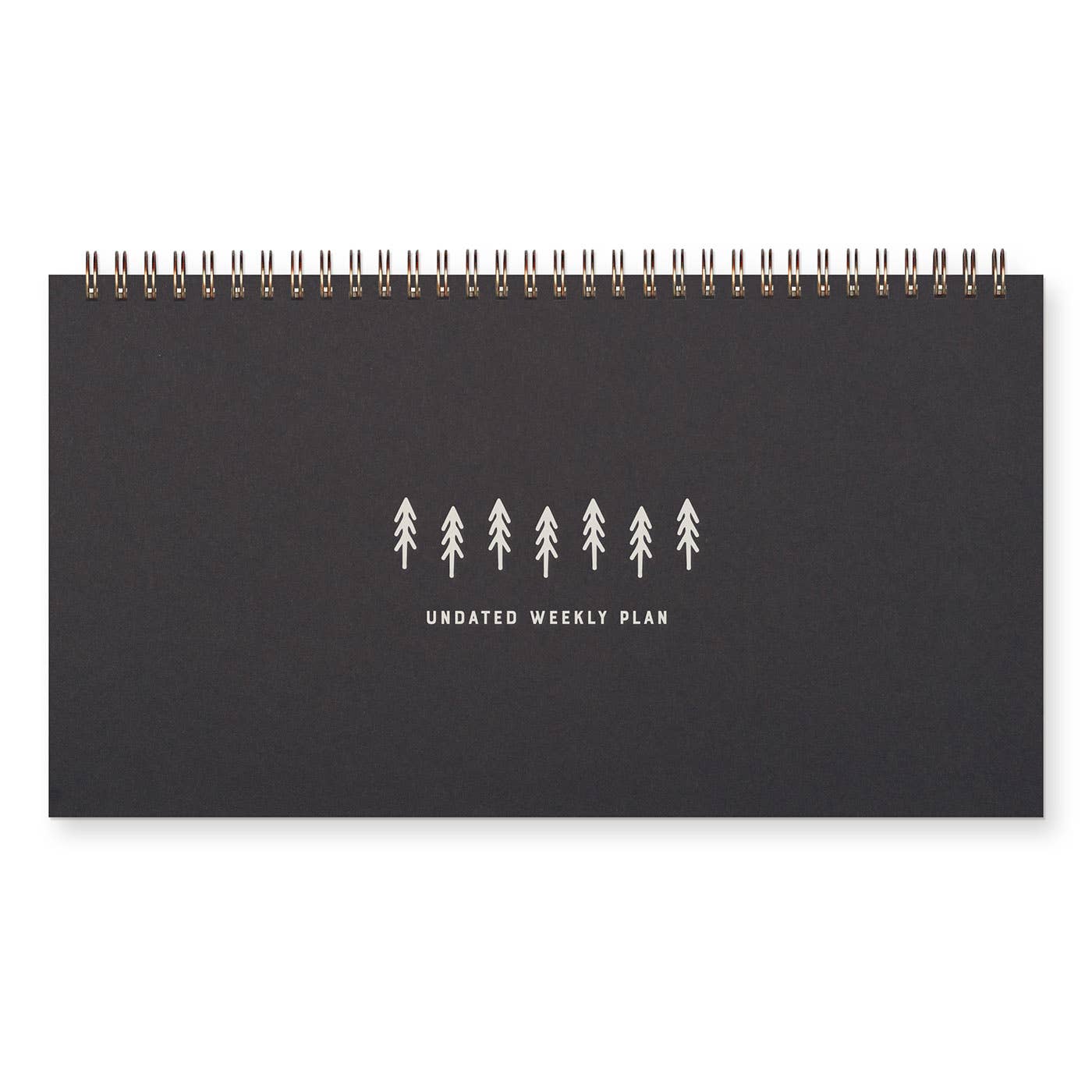 Treeline Weekly Planner: Peppercorn Cover | White Ink