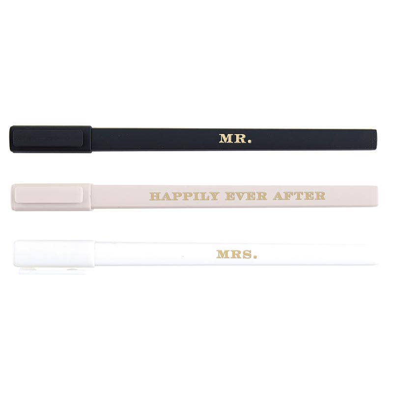 Boxed Pen Set - Mr/Mrs/Ever After