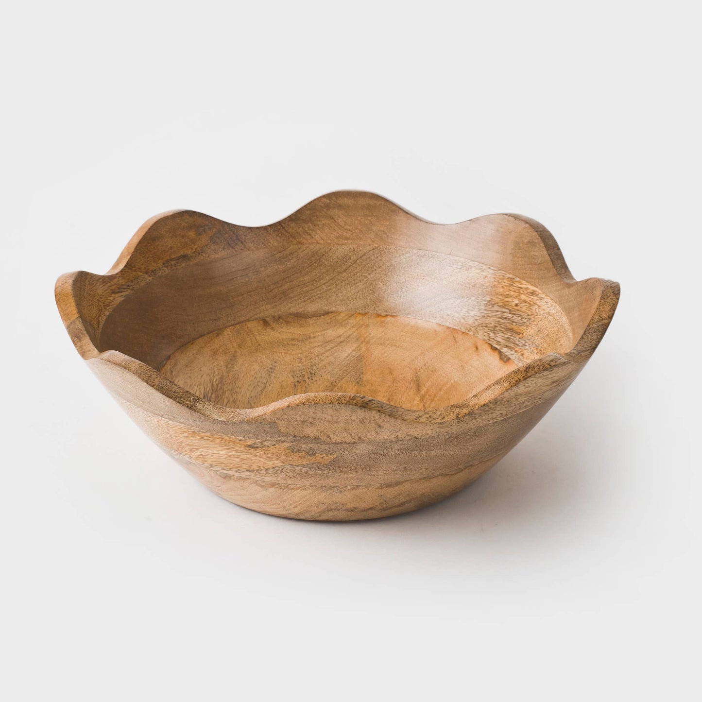 Scalloped Wooden Bowl…medium