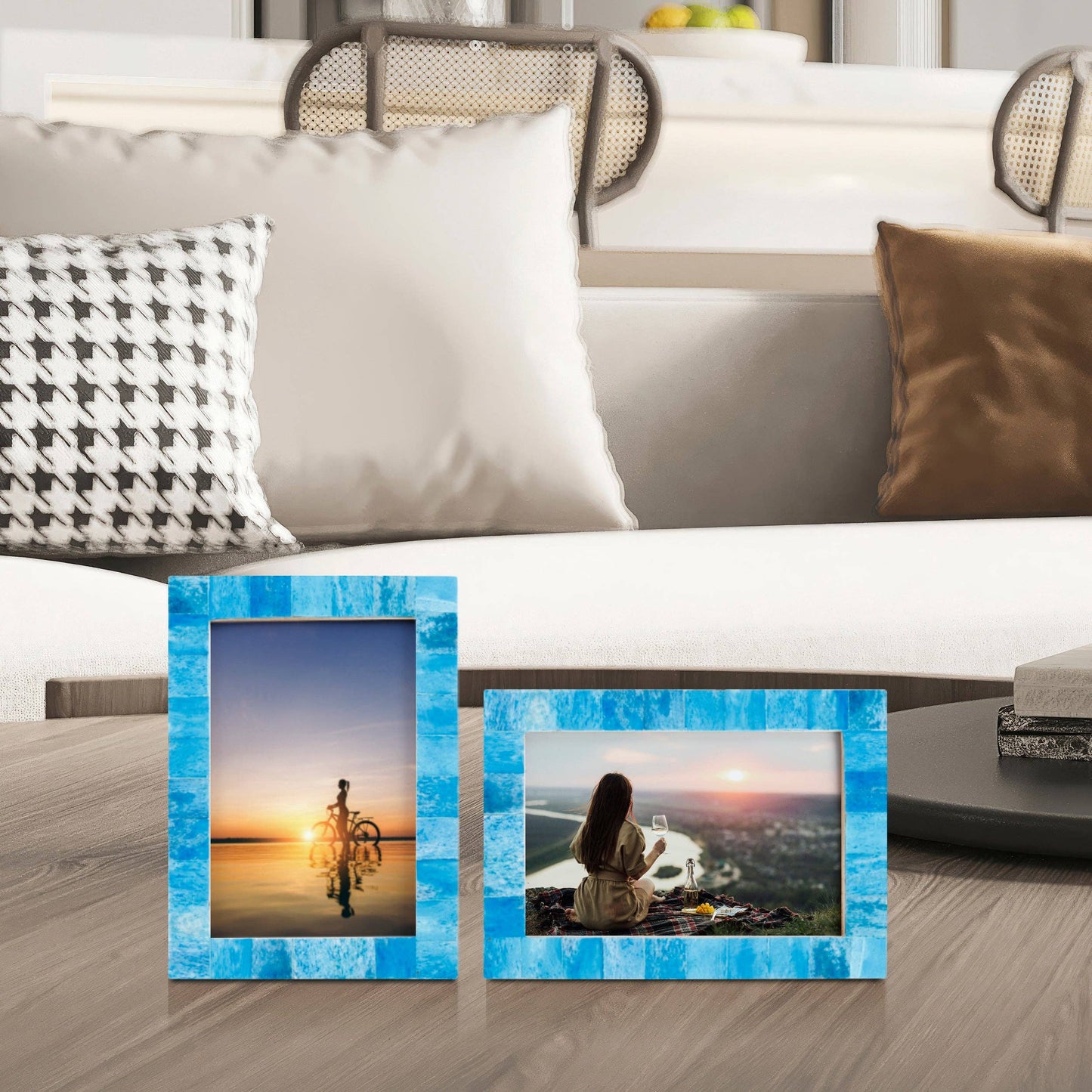 4" x 6" Photo Frame Turquoise Pack of 2: Turq