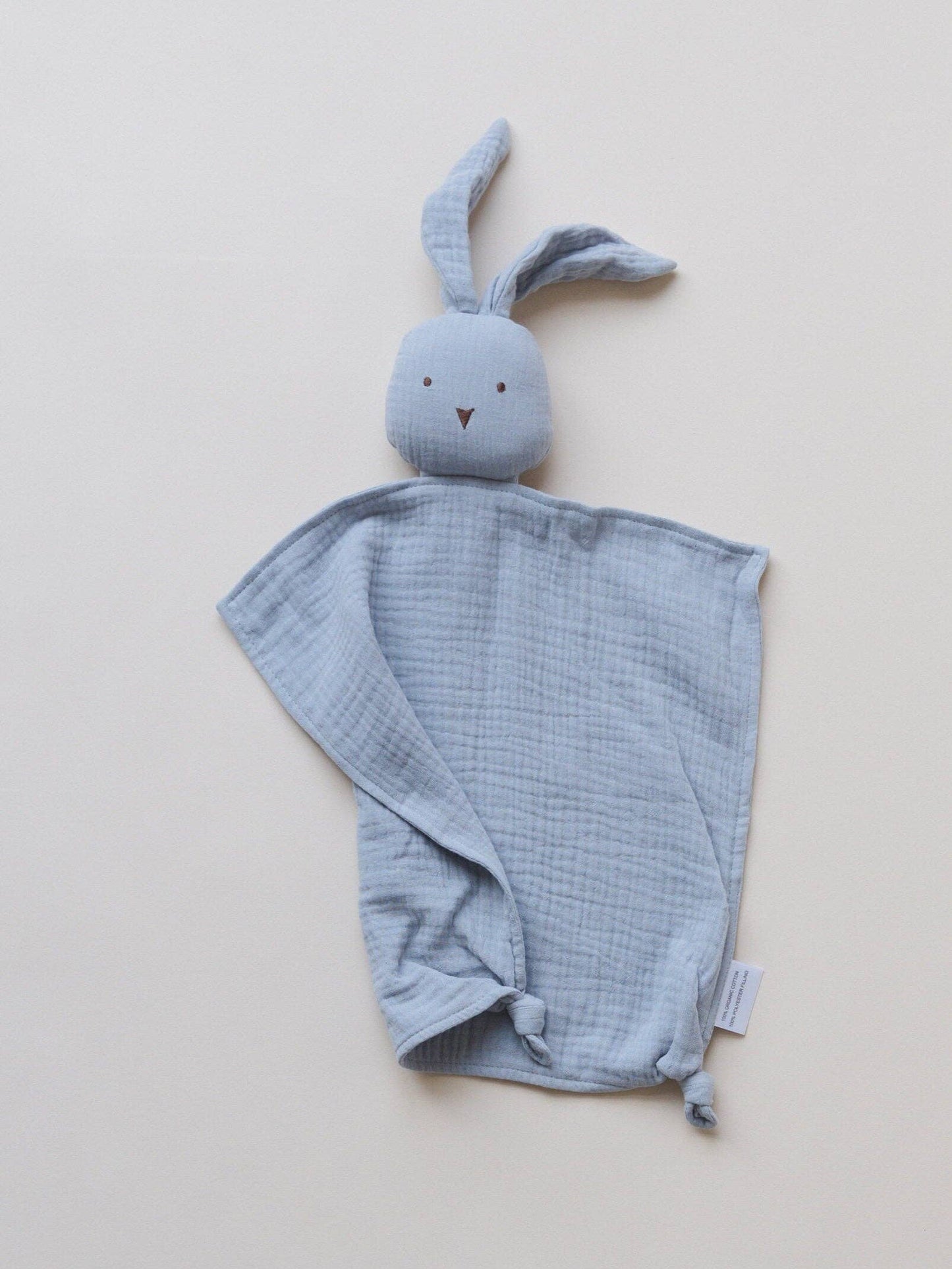 Organic Cotton Bunny Lovey: Blue