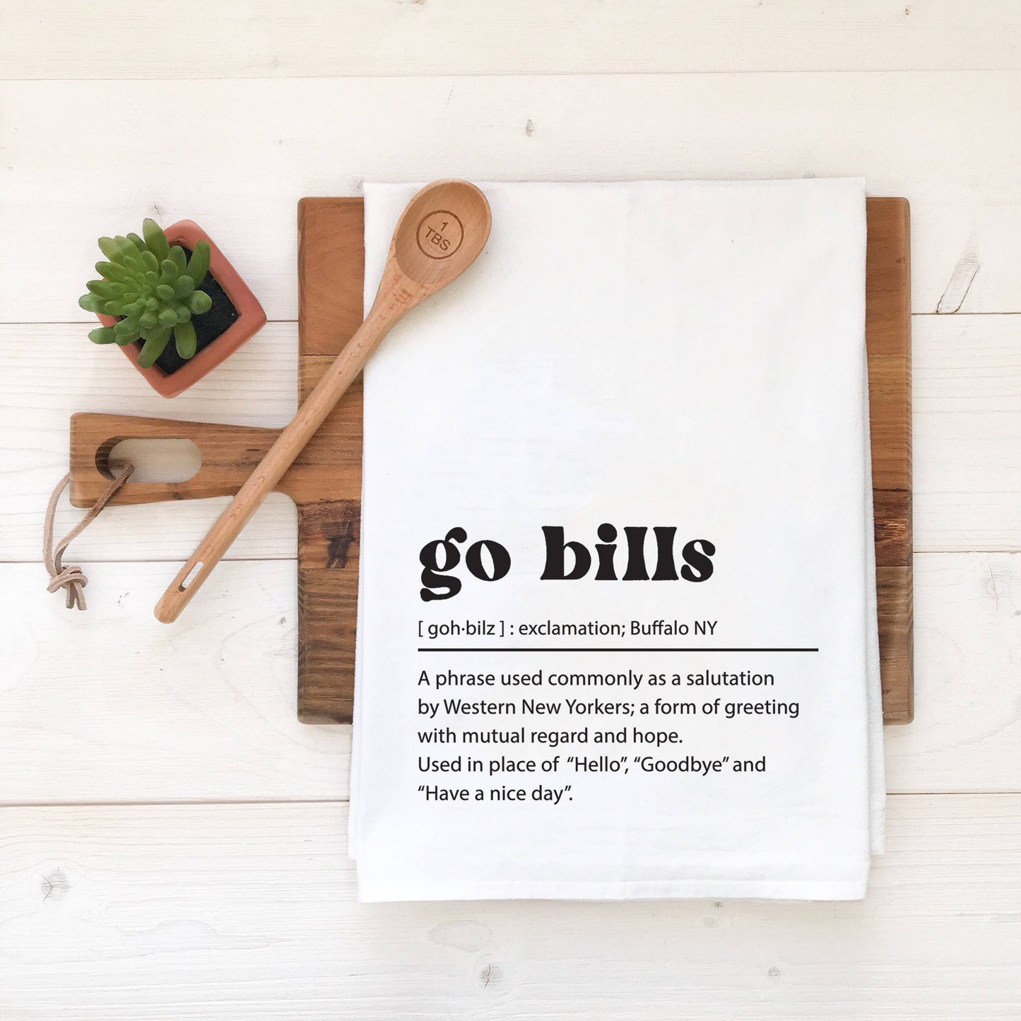Buffalo Bills NY Tea Towel - Go Bills Home Decor