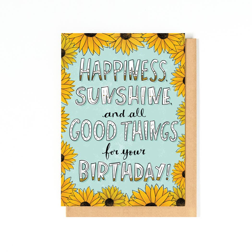 Sunflower Sunshine Birthday Card