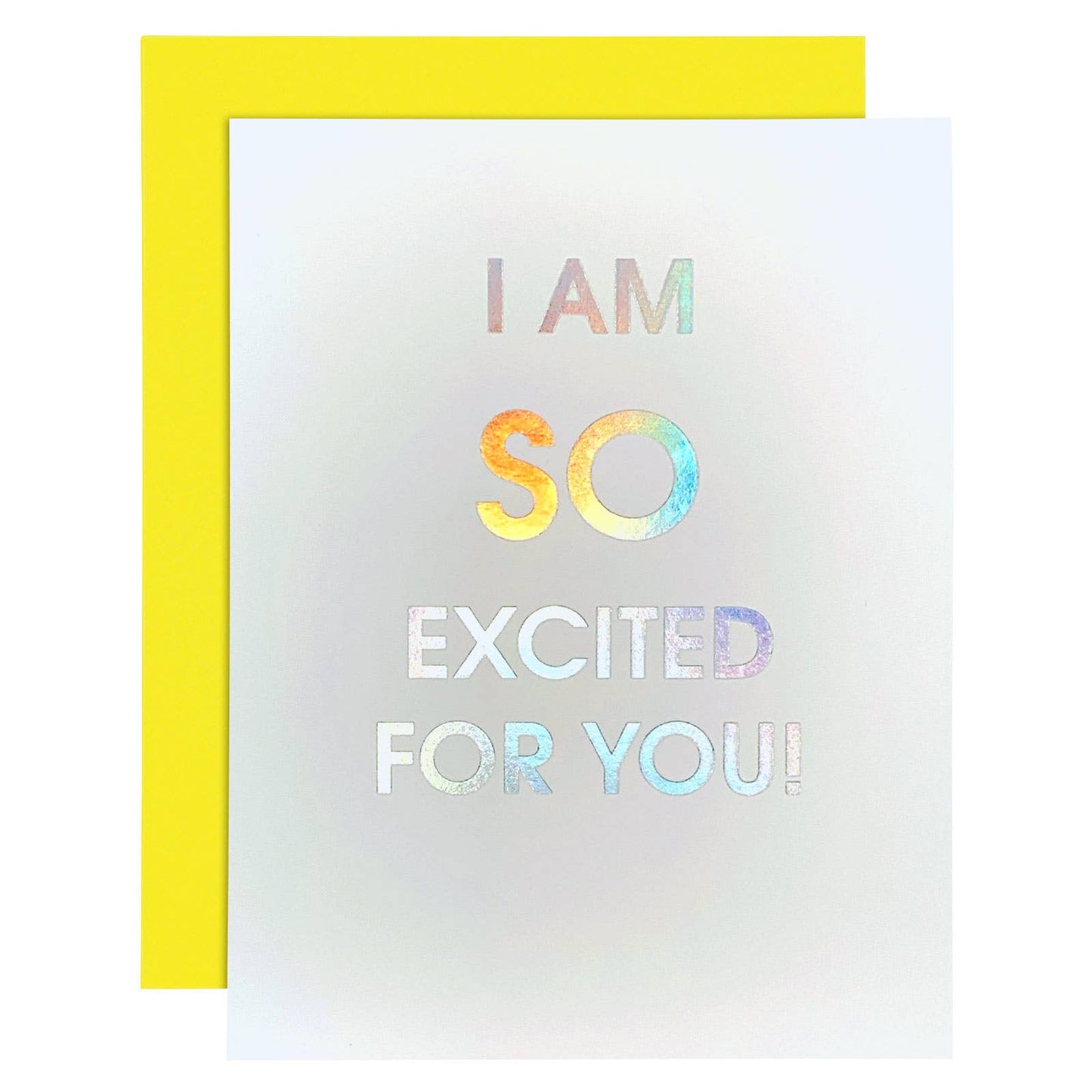 Chez Gangé I am SO Excited For You! Letterpress Card