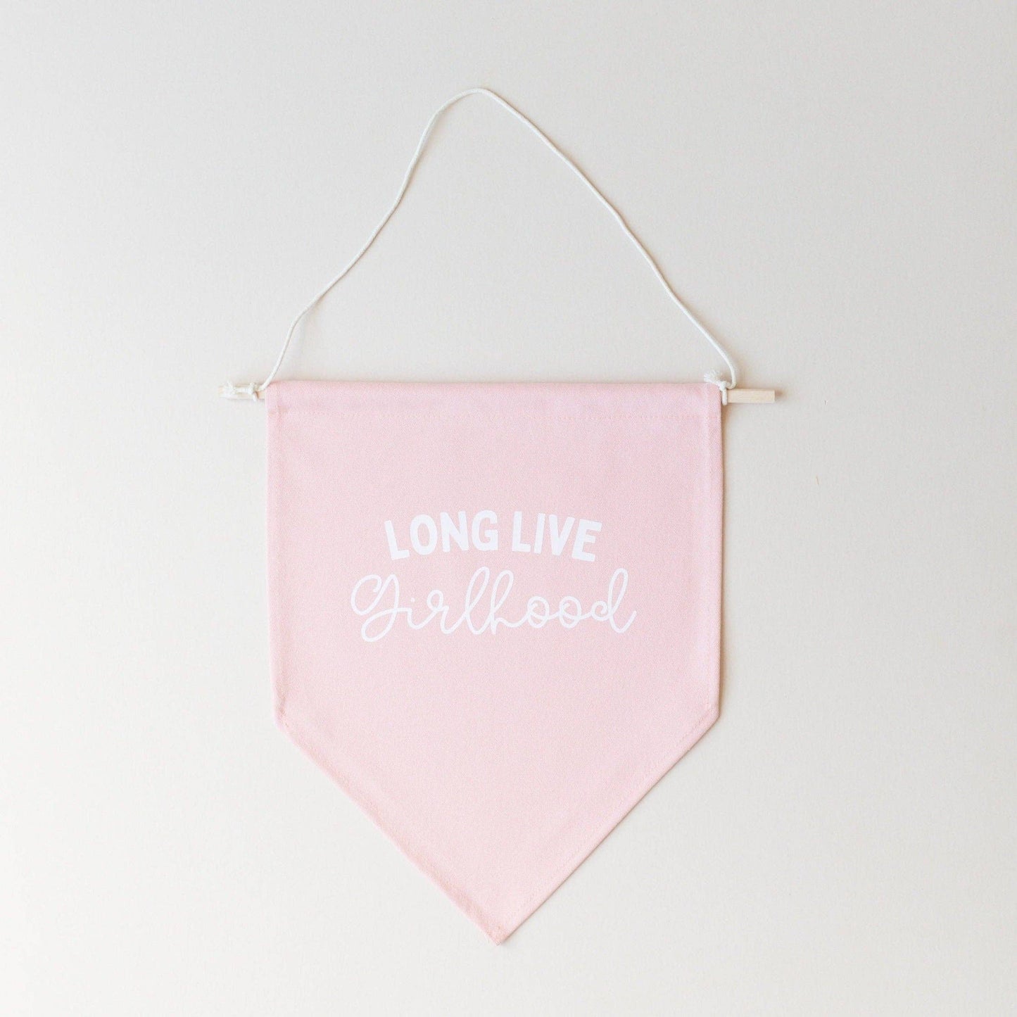 Long Live Girlhood Canvas Pennant: 12.5 x 16.5"