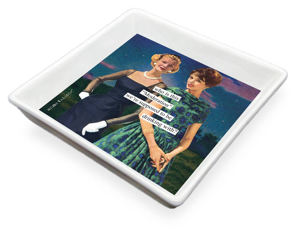 Cocktail Napkin Ceramic Caddy Anne Taintor Moderation Who?