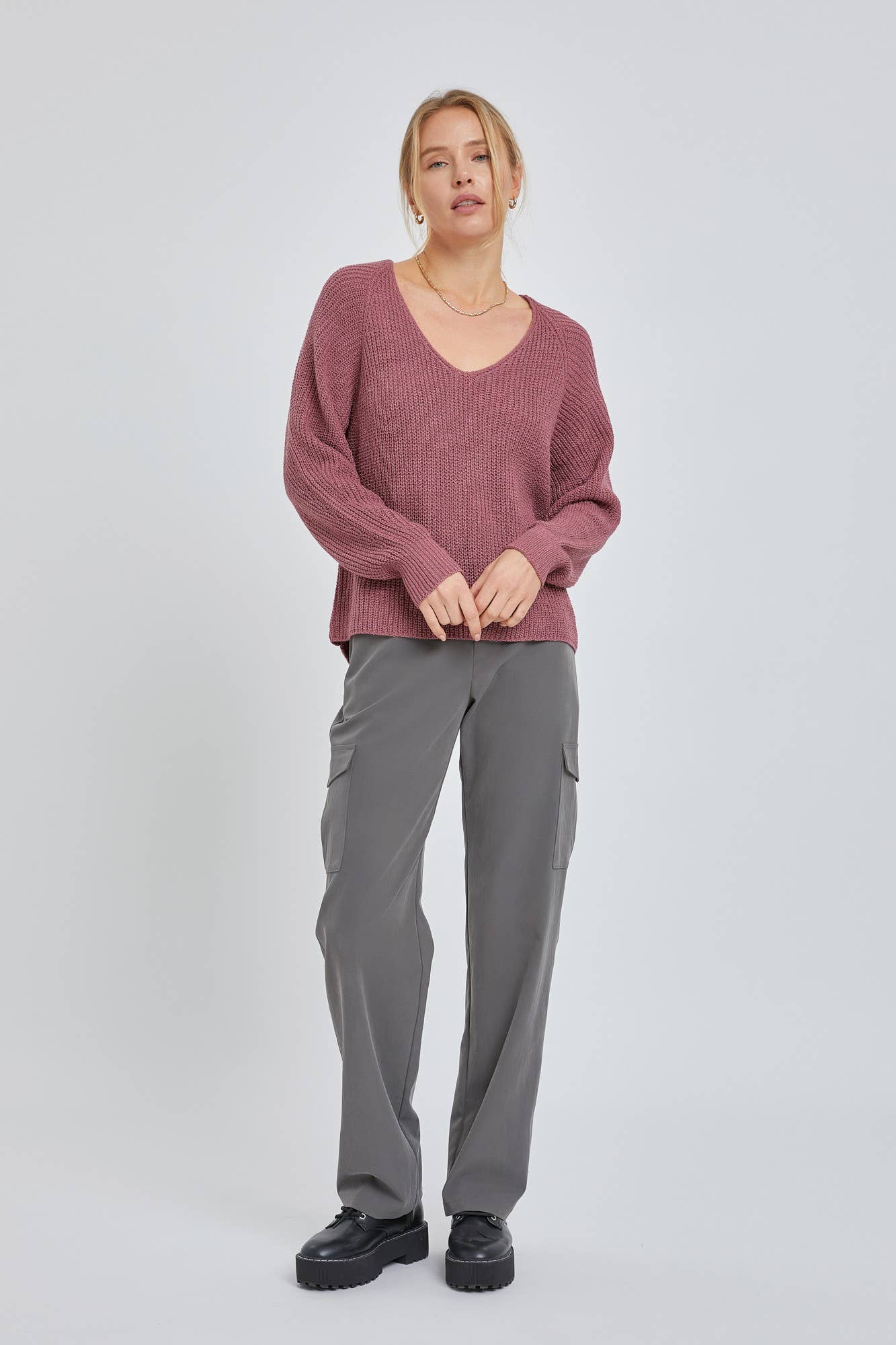 The Move Slow Sweater…m/l…orchid