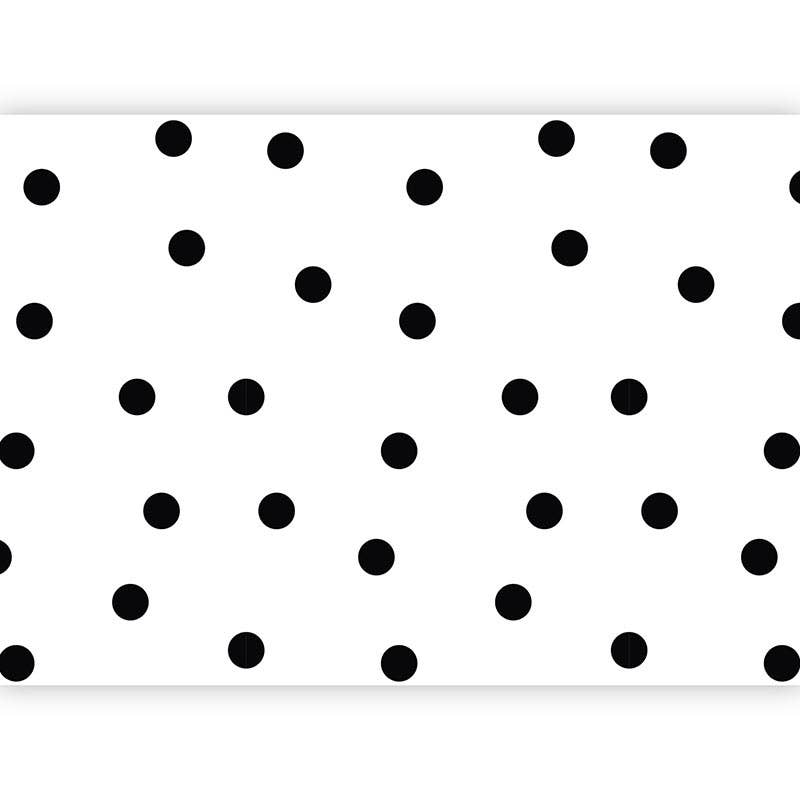 Paper Table Runner - Black Polka Dot