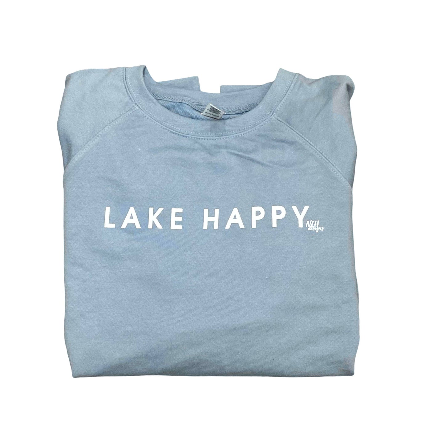 Lake Happy Graphic Lightweight Sweatshirt: Small