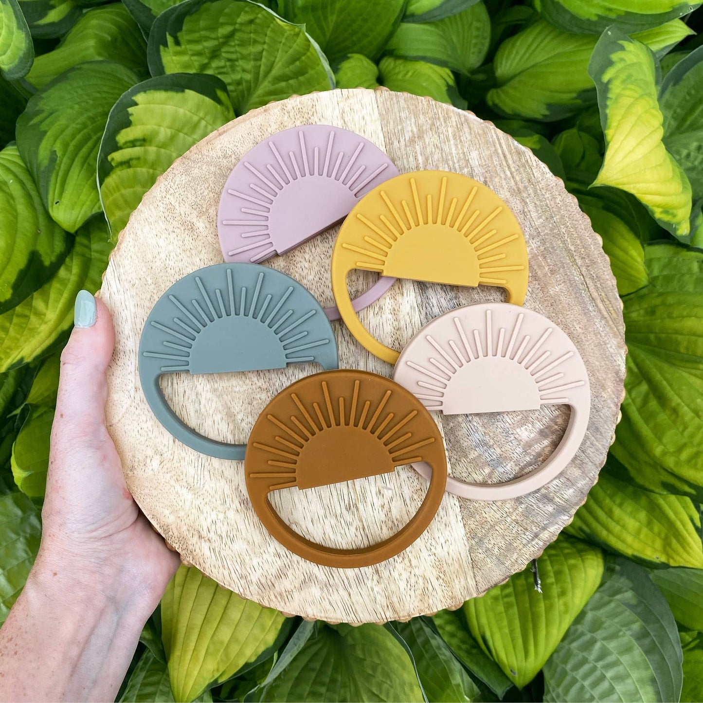 Sunshine Teether. Boho Silicone Teether…olive