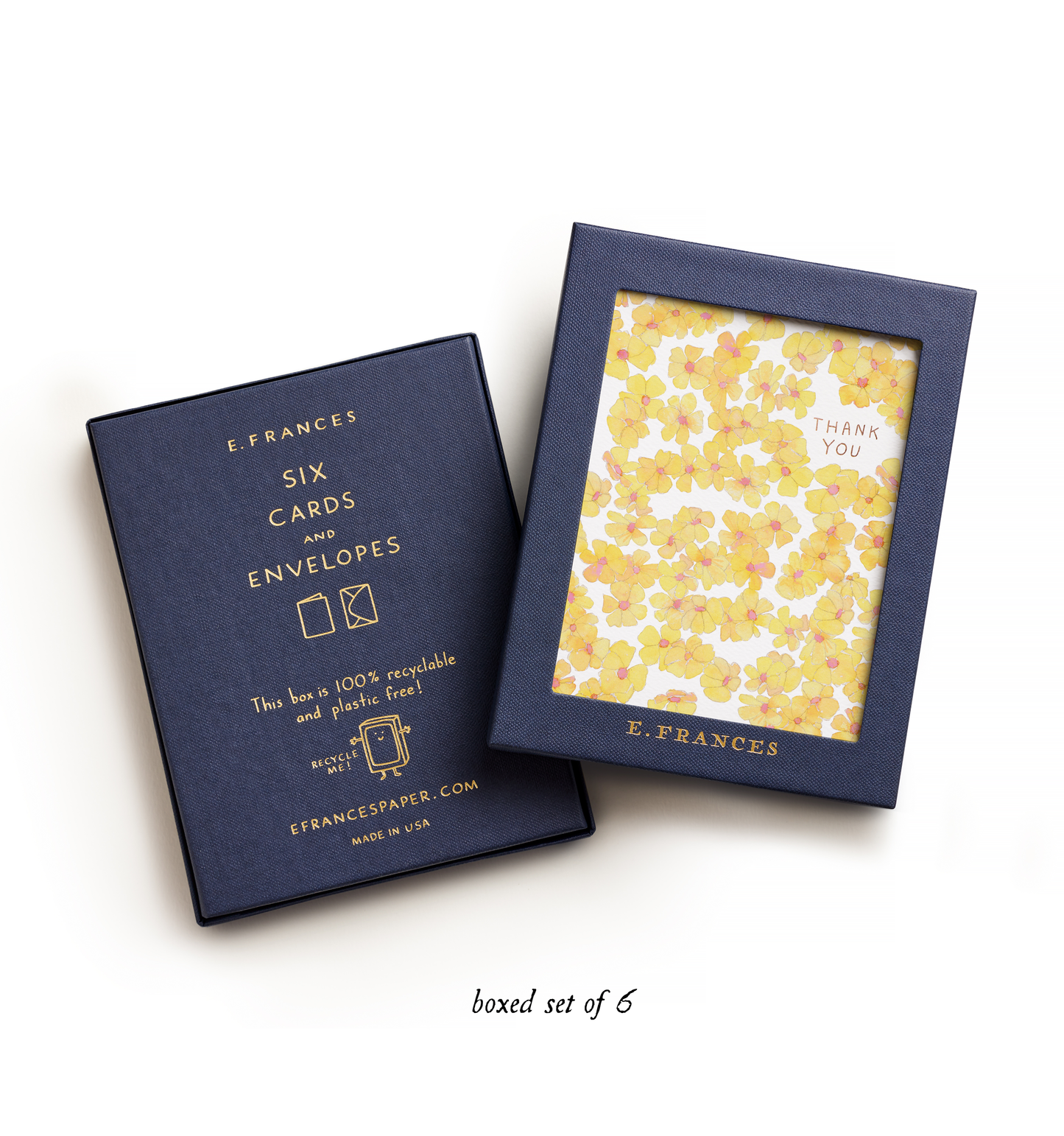 Yellow Flowers Thank You | Boxed set of 6