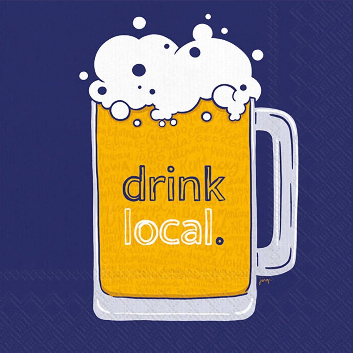 Paper Cocktail Napkins Pack of 20 Drink Local