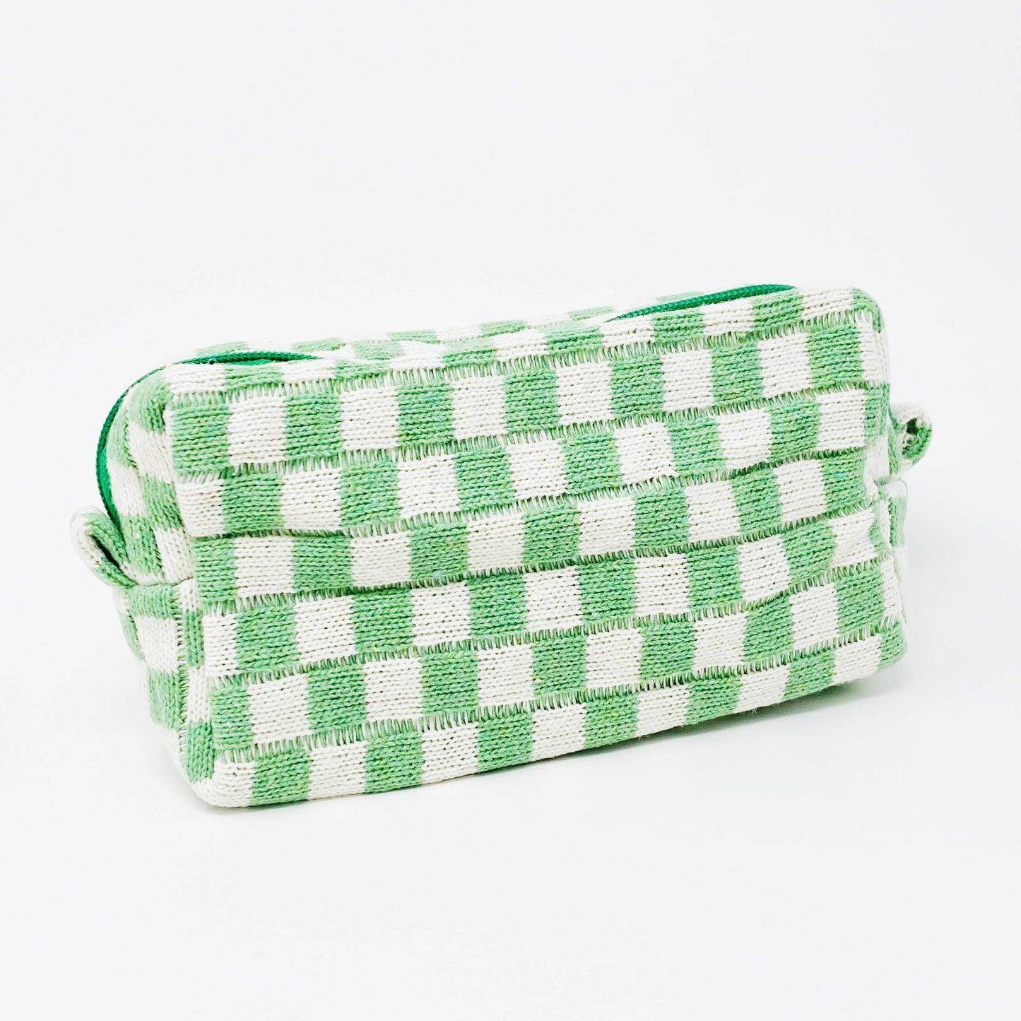 Check Yourself Cosmetic Bag…pistachio checkered