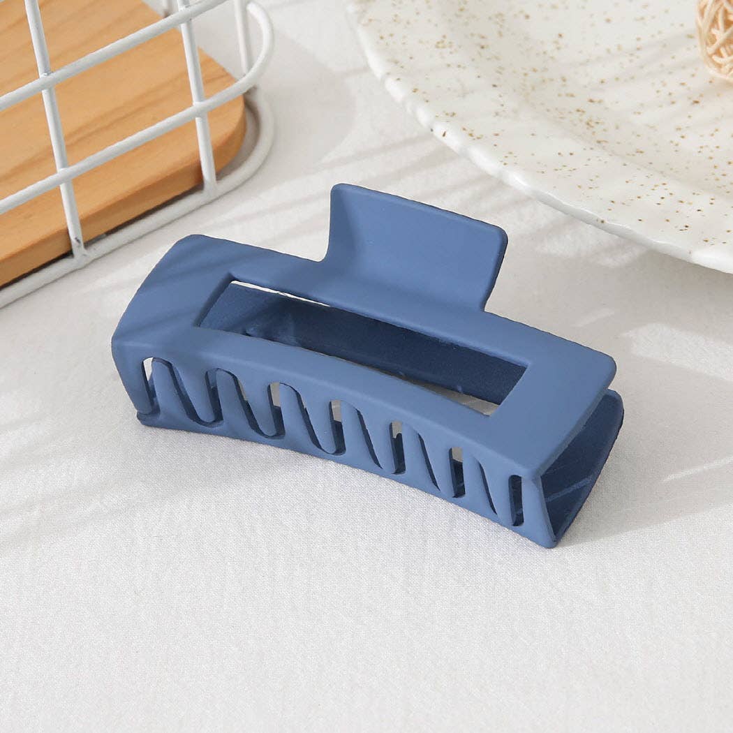 Solid Rectangular Hair Claw clip…navy