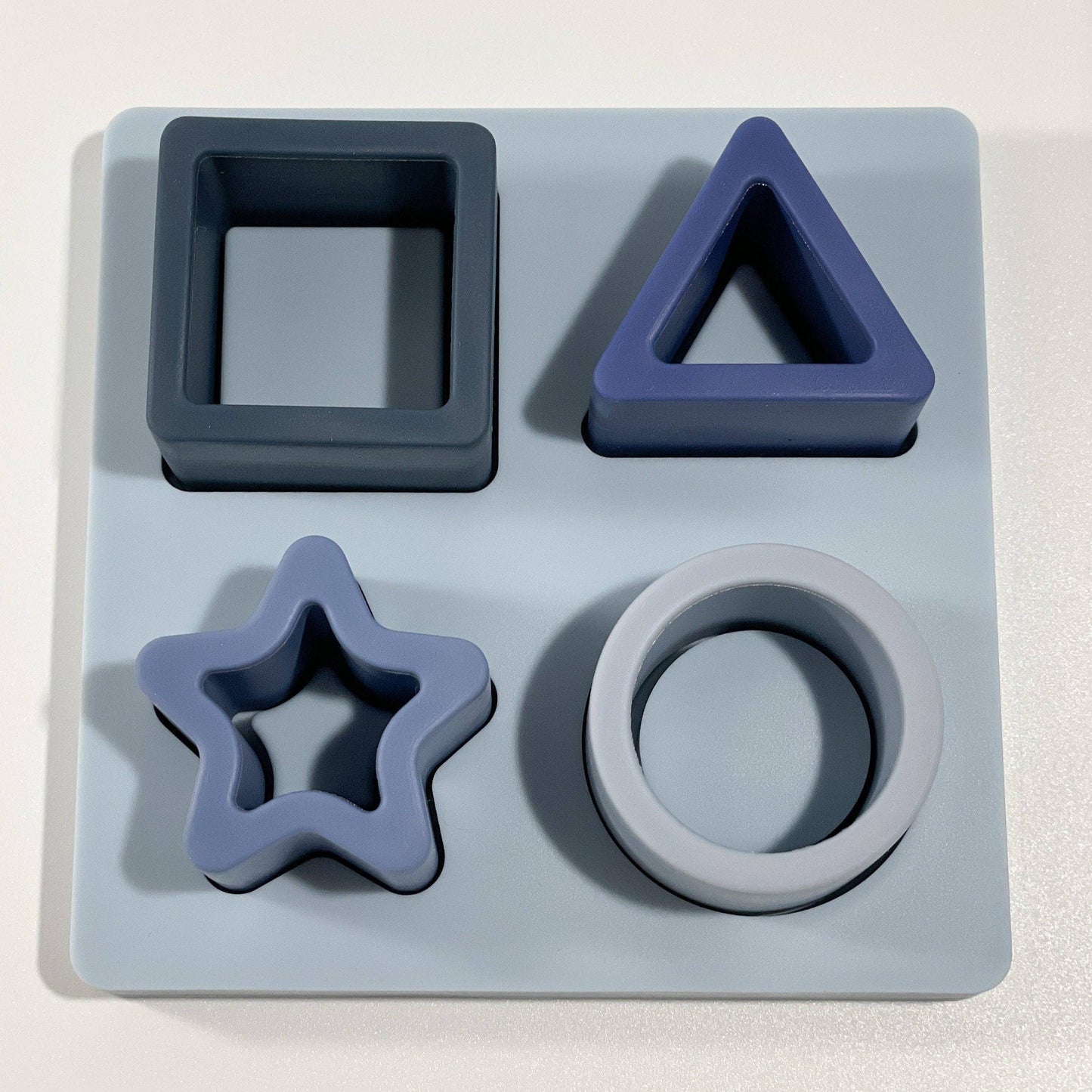 Silicone Shape Puzzle: Blue