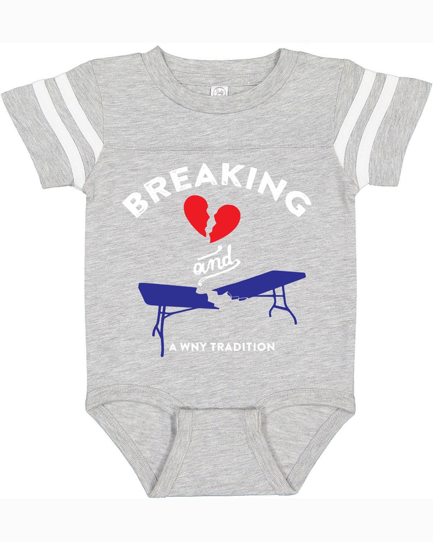 Breaking Hearts and Tables Bills Baby: Red / 12M Bodysuit