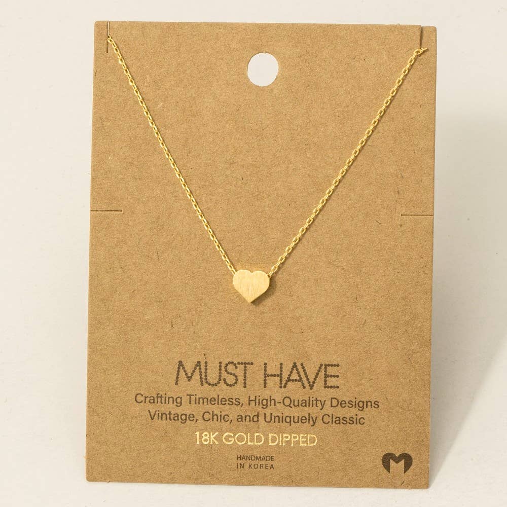Dainty Heart Necklace: Silver