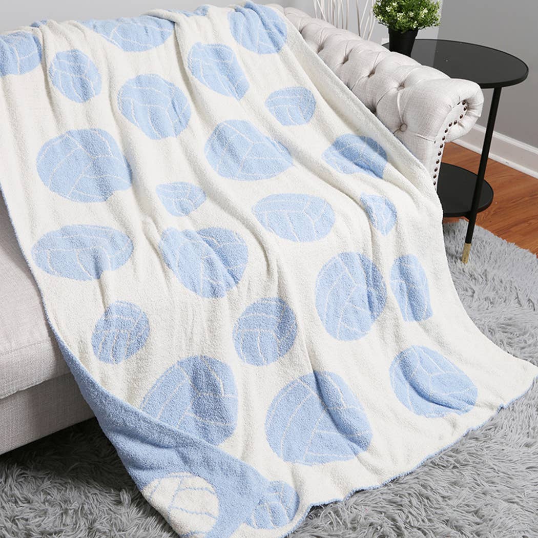 Volleyball Throw Blanket : Blue